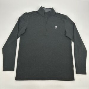 Under Armour Golf Coldgear Pullover Mens M Gray 1/4 Zip Belle Haven Country Club